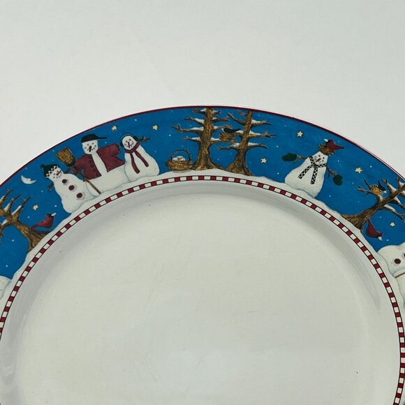 Sakura Snowman Designer Stoneware Plates By Debbie Mumm  Nostalgic Christmas - Picture 3 of 6